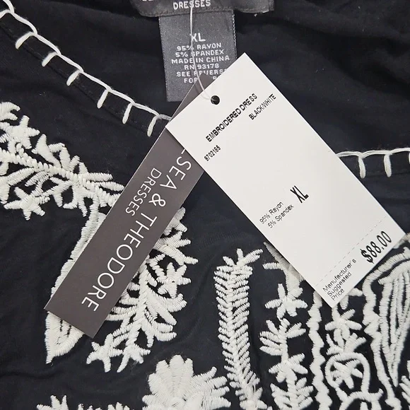 Chelsea & Theodore Blue Long Sleeve Scoop Neck Dress size XL - Picture 9 of 10